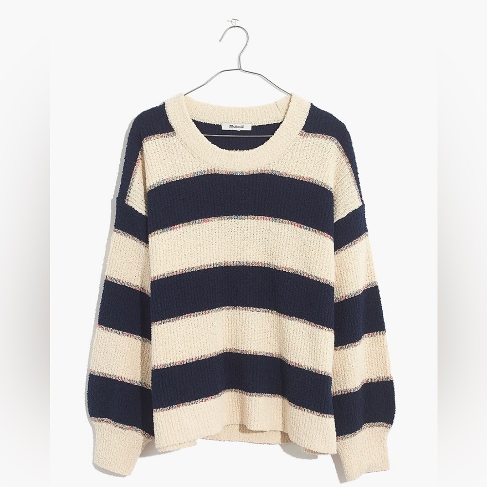 Madewell Striped Lakeville Pullover Sweater
